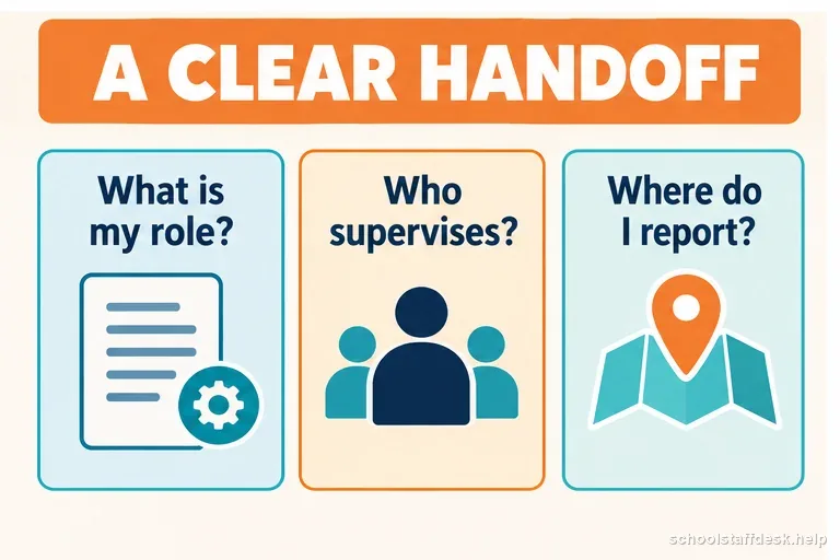 School staff use a private handoff to share only the details needed for a student's school-day support.