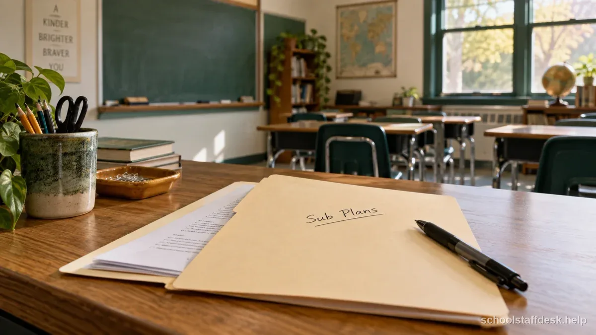 Writing Sub Plans a Stranger to Your Room Can Follow: related school staff guide thumbnail